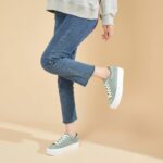 THATXUAOV Womens Platform Sneakers White Tennis Shoes Casual Low Top Fashion Sneakers - Image 9