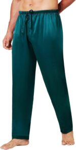Lonxu Mens Satin Pyjamas Pants Sleep Bottoms Lounge Pants S~4XL - Image 7