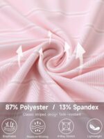 Rouen Polo Shirts for Men Dry Fit Performance Heather Stripe Golf Polo Moisture Wicking Lightweight Breathable Golf Shirts - Image 6