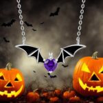 Fenthring Halloween Bat Necklace for Women Sterling Silver Goth Black Bat Pendant Necklaces Vampire Witch Bats Jewelry Holiday - Image 7