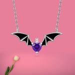 Fenthring Halloween Bat Necklace for Women Sterling Silver Goth Black Bat Pendant Necklaces Vampire Witch Bats Jewelry Holiday - Image 9