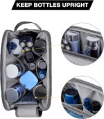 BAGSMART Toiletry Bag for Men, Travel Toiletry Organizer Dopp Kit Water-resistant Shaving Bag for Toiletries Accessories, Door Room Essentials,Grey-large - Image 4