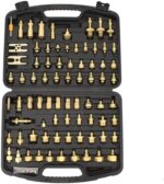 Car Air Conditioning Leak Detector 77pcs Automotive Air Conditioning Leak Test Kit Brass Ac Leak Detection Tools Connector Repair Kit for Car Auto AC - Image 3