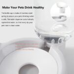 Dog Bowls, Puppy Cat Food and Water Bowl Set with Water Dispenser and Stainless Steel Bowl Detachable Gravity Pet Feeder and Waterer Set for Cats Dogs Puppy Rabbit (Grey) - Image 4