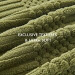 lifein Green Throw Blanket for Couch - Soft Boho Bed Throw Blanket, Fleece Cozy Blanket, Cute Fluffy Lightweight Blankets&Throws for Sofa,Chair,Home Decor,Woman(60 * 80",Green) - Image 7