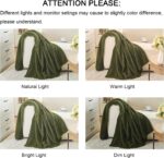 lifein Green Throw Blanket for Couch - Soft Boho Bed Throw Blanket, Fleece Cozy Blanket, Cute Fluffy Lightweight Blankets&Throws for Sofa,Chair,Home Decor,Woman(60 * 80",Green) - Image 8