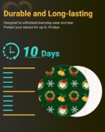 Dexcom G7 & Stelo Adhesive Patches Christmas, Amolyfe 20-Pack Over Patches Waterproof Bump-Proof with 2 Hard Caps and Tin Case, Breathable Medical Overpatch, 10-Day CGM Protection (Holiday) - Image 8
