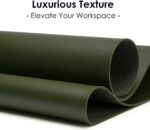 WAYBER Leather Desk Pad Protector, Waterproof Mouse Pad, PU Desk Mat, Office Desk Cover, Desk Writing Mat for Office/Home/Work/Cubicle (Olive Green) 35.4x17in - Image 5