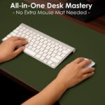 WAYBER Leather Desk Pad Protector, Waterproof Mouse Pad, PU Desk Mat, Office Desk Cover, Desk Writing Mat for Office/Home/Work/Cubicle (Olive Green) 35.4x17in - Image 6