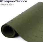 WAYBER Leather Desk Pad Protector, Waterproof Mouse Pad, PU Desk Mat, Office Desk Cover, Desk Writing Mat for Office/Home/Work/Cubicle (Olive Green) 35.4x17in - Image 7