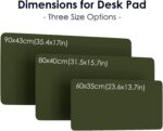 WAYBER Leather Desk Pad Protector, Waterproof Mouse Pad, PU Desk Mat, Office Desk Cover, Desk Writing Mat for Office/Home/Work/Cubicle (Olive Green) 35.4x17in - Image 8
