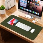 WAYBER Leather Desk Pad Protector, Waterproof Mouse Pad, PU Desk Mat, Office Desk Cover, Desk Writing Mat for Office/Home/Work/Cubicle (Olive Green) 35.4x17in - Image 9
