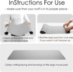 WAYBER Leather Desk Pad Protector, Waterproof Mouse Pad, PU Desk Mat, Office Desk Cover, Desk Writing Mat for Office/Home/Work/Cubicle (Olive Green) 35.4x17in - Image 10