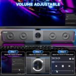 Jeecoo A40 Bluetooth Computer Speakers with Clear Sound, USB Plug & Play PC Speakers with LED Light, Computer Sound Bar with Switch Button for Desktop Laptop Monitor (USB-C Adapter Included) - Image 4