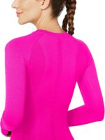 MathCat Workout Shirts for Women Long Sleeve, Workout Tops for Women, Quick Dry Gym Athletic Tops，Seamless Yoga Shirts - Image 4