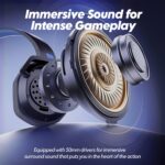 NUBWO Wireless Gaming Headset with Mic for Ps5 Ps4 PC, Zero Interference, 100-Hour Battery All-Day Play, 23ms Sync​ for Fortnite & Call of Duty/FPS Gamers, Triple Mode All Devices Compatible - Blue - Image 6