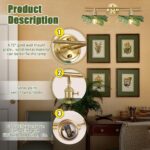 2 Light Bathroom Lighting Fixtures Over Mirror, Vintage Wall Sconces with Glass Shade Green Vanity Lights Mid Century Wall Sconce Light Gold Wall Lighting for Bedroom Living Room Hallway - Image 7