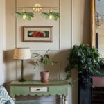 2 Light Bathroom Lighting Fixtures Over Mirror, Vintage Wall Sconces with Glass Shade Green Vanity Lights Mid Century Wall Sconce Light Gold Wall Lighting for Bedroom Living Room Hallway - Image 8