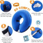 BENCMATE Inflatable Dog Cone Collar Alternative, Soft Dog Cone for Small Medium Large Dogs and Cats, Neck Recovery ECollar Donut Collar After Surgery (Medium, Blue) - Image 3