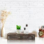 Wooden Drawers Organizer Soild Farmhouse Style RetroDesktop Drawer Storage Box Organizer With Drawers, Office Organization for Countertop Table To Store Mail, Phone, Suppliers, Glasses (Retro) - Image 3