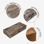 Wooden Drawers Organizer Soild Farmhouse Style RetroDesktop Drawer Storage Box Organizer With Drawers, Office Organization for Countertop Table To Store Mail, Phone, Suppliers, Glasses (Retro) - Image 8