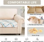 SearchI Stretch Printed Sofa Couch Cushion Covers Replacement Chair Cushion Slipcovers Seat Cover Furniture Protector Sofa Slipcover Soft with Elastic Bottom(Medium, Geometric Stripe) - Image 5