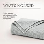 BOLL & BRANCH Waffle Bed Blanket - King/Cal King, White - Luxury 100% Organic Cotton - Soft, Lightweight and Breathable - Textured Waffle Weave - Image 5
