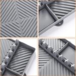 Griddle Mat Barbeque Grill Accessories Tools for Blackstone, Side Shelf Mat Grill Pad for Outdoor Grill Kitchen Counter Spatula Silicone Mat with Drip Pad for Kitchen, Cooking, Countertop (Grey) - Image 4
