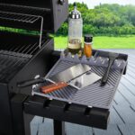 Griddle Mat Barbeque Grill Accessories Tools for Blackstone, Side Shelf Mat Grill Pad for Outdoor Grill Kitchen Counter Spatula Silicone Mat with Drip Pad for Kitchen, Cooking, Countertop (Grey) - Image 7