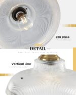 Gold Glass Pendant Lights Kitchen Island, 12in, Modern Kitchen Pendant Lights Fixture, Farmhouse Pendant Lighting for Dining Room Bedroom Bar Sink, 2 Pack - Image 6