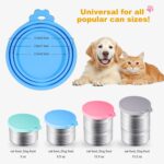 Cat Food Can Covers Lids, Can Lids For Dog Food, Pet Food Can Covers 10Pcs - Universal Most Standard Size Silicone Lid Saver Toppers with Spoon Spatula for Pet Wet & Canned Food Storage (Blue SET) - Image 4