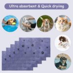 5PCS Microfiber Dog Towels for Drying Dog, 39'' X 23.6'' Pet Towel, Super Absorbent and Soft Pet Grooming Dogs Paw Towel, Fast-Drying Towels Shower Bath Supplies for Large Medium Small Dogs - Image 8