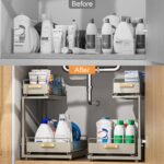 Under Sink Organizer, High Adjustable 2 Tier Under Kitchen Sink Organizer, Multi-Purpose Storage Shelf for Kitchen Bathroom Cabinet, Gray - Image 7