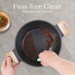 23-Piece Nonstick Pots and Pans Set – Granite Cookware Set, PFOA-Free – Includes Frying Pans, Saucepans, Griddle, Egg Pan – Induction, Gas, Electric Compatible – Black - Image 6