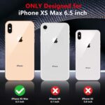 SPIDERCASE for iPhone Xs Max Case, [10 FT Military Grade Drop Protection] [Non-Slip] [2 pcs Tempered Glass Screen Protector] Shockproof Airbag Cushion Protective Case for iPhone Xs Max 6.5” (Black) - Image 3