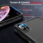 SPIDERCASE for iPhone Xs Max Case, [10 FT Military Grade Drop Protection] [Non-Slip] [2 pcs Tempered Glass Screen Protector] Shockproof Airbag Cushion Protective Case for iPhone Xs Max 6.5” (Black) - Image 5