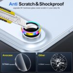 for iPhone Air Camera Lens Protector, Individual Metal Ring Tempered Glass Lens Cover,[Strong Adsorption] Scratch Resistant Thin HD Clear Lens Cover,1 Set-Colorful - Image 4