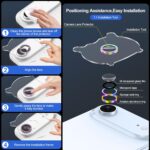 for iPhone Air Camera Lens Protector, Individual Metal Ring Tempered Glass Lens Cover,[Strong Adsorption] Scratch Resistant Thin HD Clear Lens Cover,1 Set-Colorful - Image 7