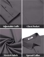 COOFANDY Mens Dress Shirts Long Sleeve Wrinkle Free Button Down Shirts Formal Business Shirt - Image 5