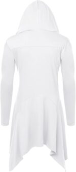 COOFANDY Long Hooded Cardigan Ruffle Shawl Collar Open Front Lightweight Drape Cape Overcoat with Pockets - Image 4