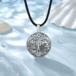 Vito 925 Sterling Silver Viking Necklace for Women Men, Viking Dragon/Wolf/Horse/Tree of Life Pendant Norse Amulet Nordic Jewelry for Men - Image 4