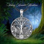 Vito 925 Sterling Silver Viking Necklace for Women Men, Viking Dragon/Wolf/Horse/Tree of Life Pendant Norse Amulet Nordic Jewelry for Men - Image 8