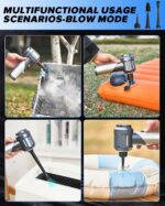 Saker Car Vacuum Portable Cordless, Foldable Mini Handheld Vacuum Cordless and Air Duster 17000PA High Power Vacuum Cleaners for Home,Cars,Office Cleaning HL133 Silver - Image 7