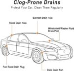 3 PCS Sunroof Drain Cleaning Tool, Flexible Extra Long Pipe Cleaners Soft Drain Brush Pipe Cleaning Set with 2 Straight Flexible Clean Brush for Car Sunroof Hood Door Trunk - Image 6