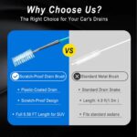 3 PCS Sunroof Drain Cleaning Tool, Flexible Extra Long Pipe Cleaners Soft Drain Brush Pipe Cleaning Set with 2 Straight Flexible Clean Brush for Car Sunroof Hood Door Trunk - Image 7