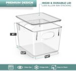 Sorbus Medium Clear Plastic Storage Bins with Lids, Clear Stackable Storage Bins, Laundry Room Organizer Bins, Office, Classroom, Playroom, Bathroom, Laundry Room Organization and Storage (4 Pack) - Image 3