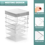 Sorbus Medium Clear Plastic Storage Bins with Lids, Clear Stackable Storage Bins, Laundry Room Organizer Bins, Office, Classroom, Playroom, Bathroom, Laundry Room Organization and Storage (4 Pack) - Image 7