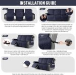 TAOCOCO 100% Waterproof Recliner Cover, Non-Slip Washable Reclining Couch Cover with Elastic Leg Straps, Furniture Protector for Dogs (Dark Blue, 3 Seater) - Image 8
