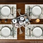 Artoid Mode Buffalo Plaid Eucalyptus Pumpkins Leaves Fall Placemats Set of 6, 12x18 Inch Seasonal Autumn Table Mats for Party Kitchen Dining Decoration - Image 4