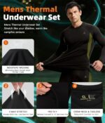 CL convallaria Thermal Underwear Long Johns Set Mens Winter Gift Hunting Gear Sport Base Layer Bottom Top - Image 3